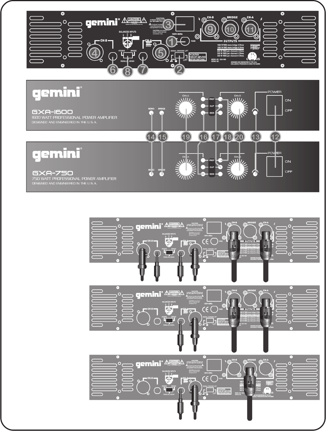 Gemini Sound Products GXA-1600 Manual