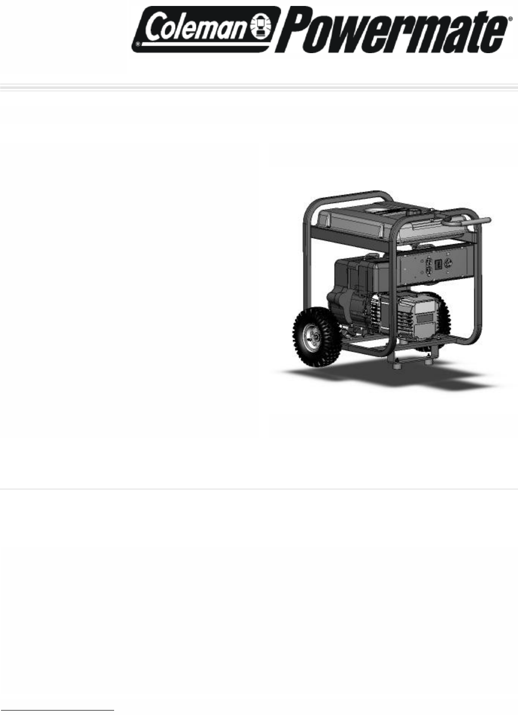 Powermate - Coleman Corp PC0525304 Manual, image size:1044x1440
